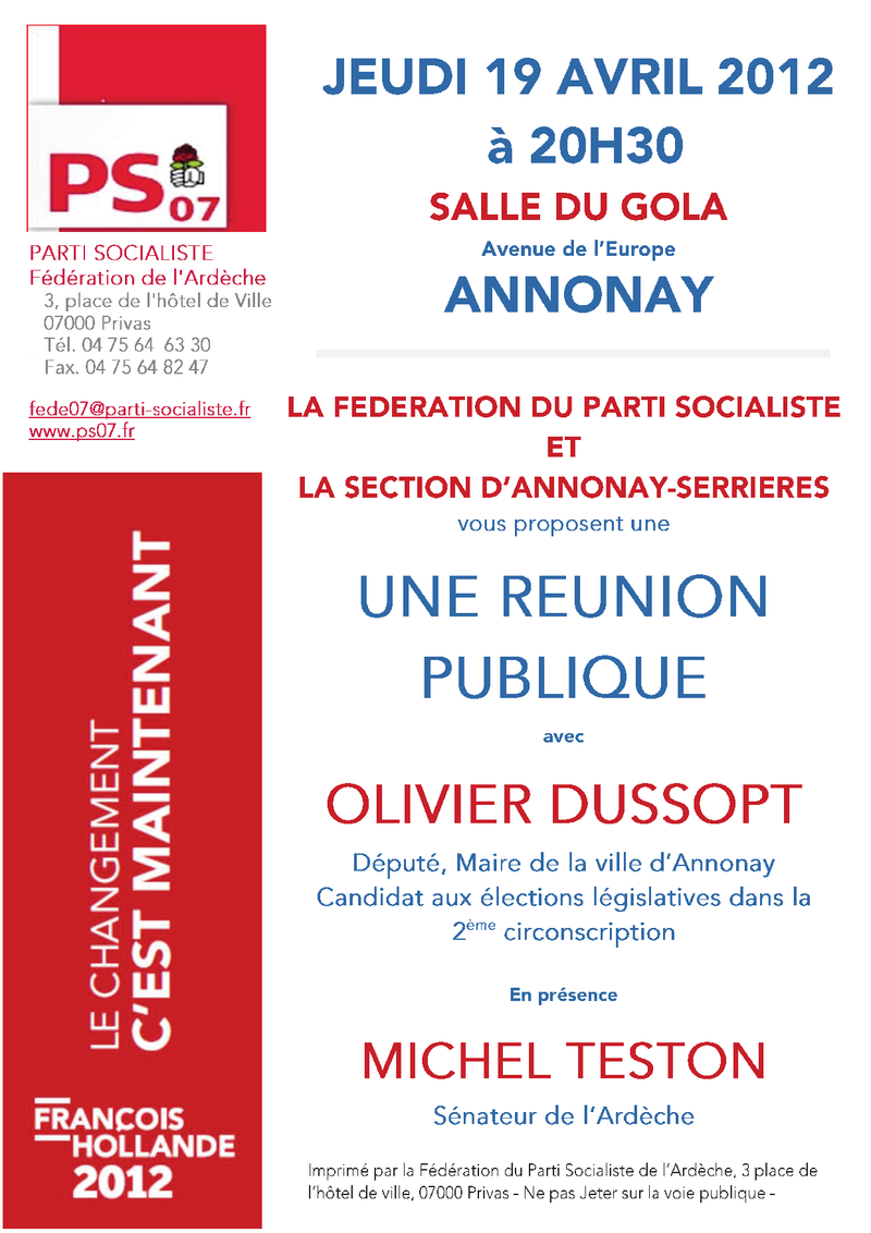 ANNONAY flyer 19 avril